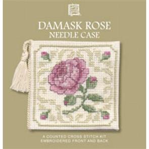 Textile Heritage Cross Stitch Kit Needle Case - Damask Rose