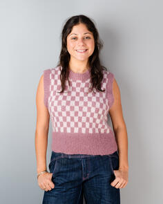 Alpaca Yarns Halo Two Tone Vest - Knitting Pattern / Kit