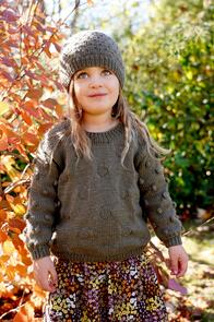 Lisa F Little Cupcakes LF39 Olive Sweater and Hat - Knitting Pattern / Kit