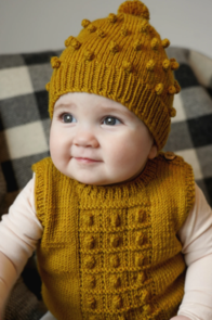 Lisa F BC125 - Avis Hat and Vest - Knitting Pattern/Kit