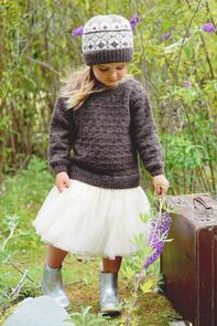 Lisa F Little Cupcakes LF37 Avery Sweater and Hat - Knitting Pattern / Kit