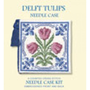 Textile Heritage Cross Stitch Kit Needle Case - Delft Tulips