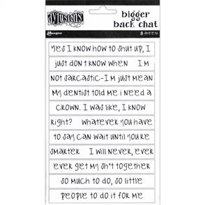 Ranger Ink Dyan Reaveley's Dylusions Bigger Back Chat Stickers - White