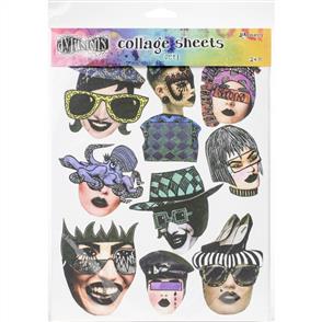 Ranger Ink Dyan Reaveley's Dylusions Collage Sheets 8.5"X11" 24/Pkg - Set 1