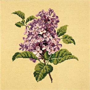 Elizabeth Bradley Tapestry Kit - Lilac (Butter Yellow Background Wool)