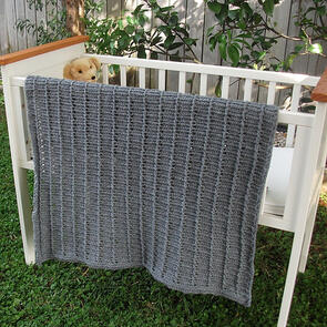 Holland Designs Crochet Pattern - Eyelet Ridges Baby Blanket