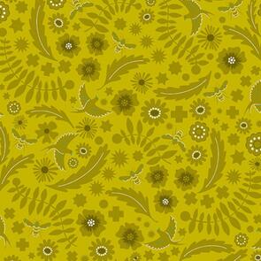 Andover Fabric Alison Glass - Sun Prints 2022 - Chartreuse Meadow