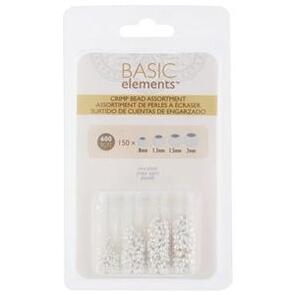 The Beadsmith Crimp Bead Assortment Silver Plated 600pcs