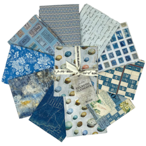 Free Spirit Tim Holtz Palette Blue Fat Quarter Bundle (10pc)