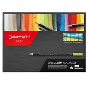Caran d'Ache Museum Aquarelle Pencils - 20 Pack Landscape Colours