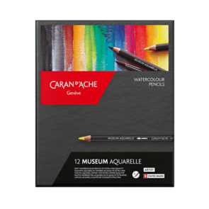 Caran d'Ache Museum Aquarelle Watercolours Pencils - 12 Pack