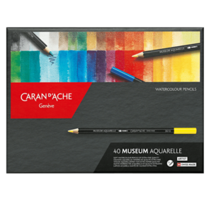 Caran d'Ache Museum Aquarelle Watercolours Pencils - 40 Pack