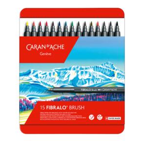 Caran d'Ache Fibralo Brush Markers - 15 Pack