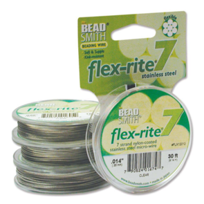 The Beadsmith Flex-rite 7 Strand .014" Clear Beading Wire