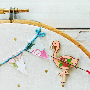 Flamingo Toes Needle Minder - Flossie the Flamingo