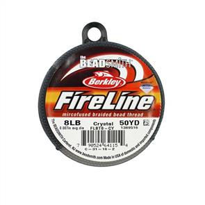 The Beadsmith FireLine Bead Thread - Crystal 8LB 50yd