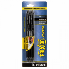 FriXion Clicker Pen Black 2pk - Fine Point 0.7mm