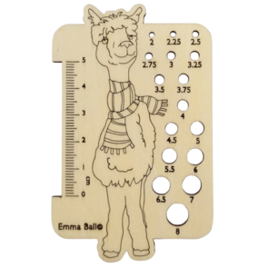 Emma Ball Alpaca - Wooden Needle Gauge