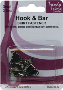 Trendy Trims Hook & Bar Skirt Fastener 3/Pkg