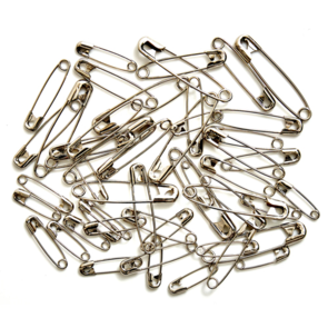 Hobby Gift Silver Safety Pins in Jar - Assorted