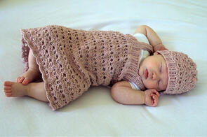 Holland Designs Crochet Pattern - Lace Confection Baby Dress & Hat