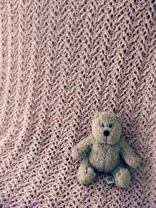 Holland Designs Crochet Pattern - Knit-Look Lace Baby Blanket
