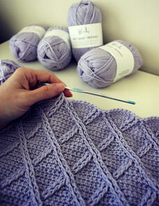 Holland Designs Crochet Pattern - Once Upon a Cable Blanket