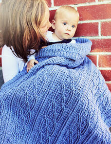 Holland Designs Crochet Pattern - Deep Blue Cable Blanket