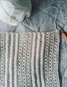 Holland Designs Crochet Pattern - Openwork Knit-Look Baby Blanket