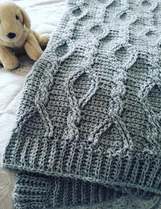 Holland Designs Crochet Pattern - Candlestick Cable Blanket
