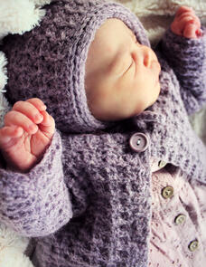 Holland Designs Crochet Pattern - Petite Waffle Baby Bonnet