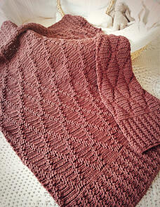Holland Designs Crochet Pattern - Rose Lattice Baby Blanket