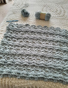 Holland Designs Crochet Pattern - French Blue Afghan