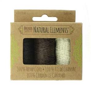 The Beadsmith Hemp Cord - Black / Brown/ Natural 10lb
