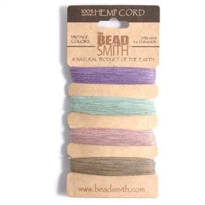 The Beadsmith Hemp Cord - Vintage Colours 10lb