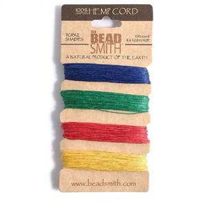 The Beadsmith Hemp Cord - Topaz Shades 10lb