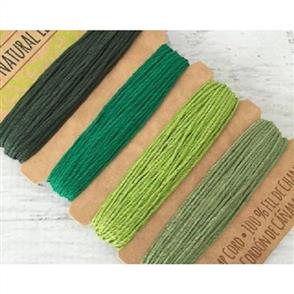 The Beadsmith Hemp Cord - Emerald Shades - 20lb