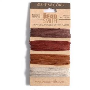 The Beadsmith Hemp Cord - Bronze Shades 20lb