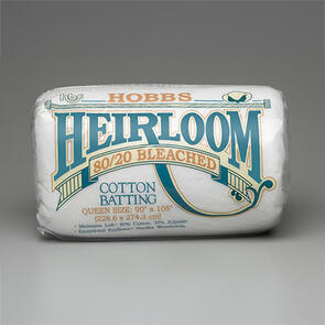 Hobbs Premium Batting - Heirloom 80/20 Cotton/Polyester Bleached White 108"