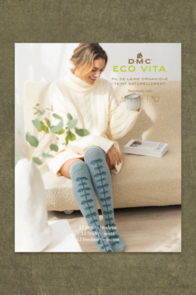 DMC Eco Vita Naturally Dyed Organic Wool Thread Embellishing Socks Pattern Book
