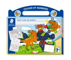 Staedtler triplus Colour by Numbers Set -  Dinosaurs