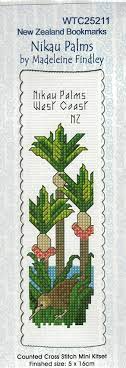 CraftCo Cross Stitch Kit Bookmarks - Madeleine Findley's Nikau Palms