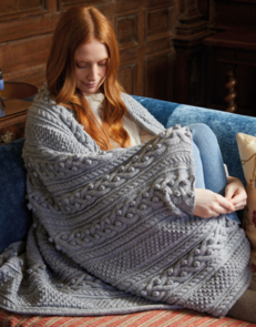 Sirdar 10158 Bobble Detail Blanket - Knitting Pattern