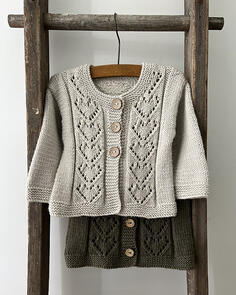 The Kiwi Stitch & Knit Co Lilly Cardigan (6M-9Years) - Knitting Pattern / Kit