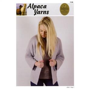 Alpaca Yarns 1128 Cosy Cardigan - Knitting Pattern / Kit