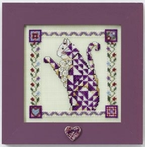 Mill Hill Cross Stitch Kit - Jim Shore's Quilted Cats - Petunia