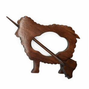 Lykke Sheep Shawl Pin - Rosewood