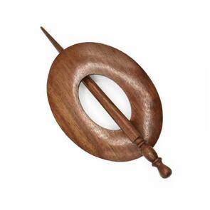Lykke Oval Shawl Pin - Rosewood