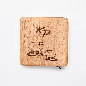 Knitpro Retractable Wood Tape Measure Sqaure