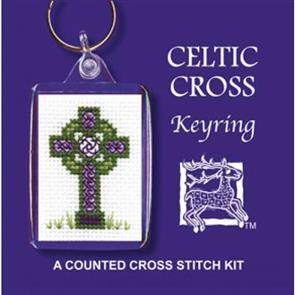Textile Heritage Cross Stitch Kit Key Ring - Celtic Cross